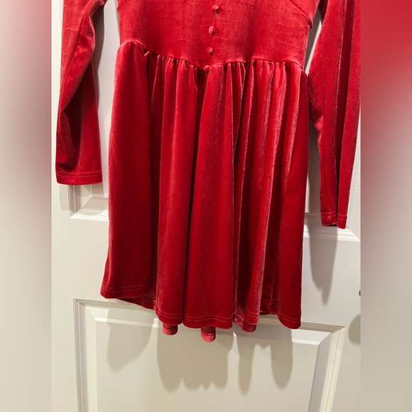 Cider Velvet V-Neck Mini Dress Long Sleeve Pink Size XS - Picture 6 of 11